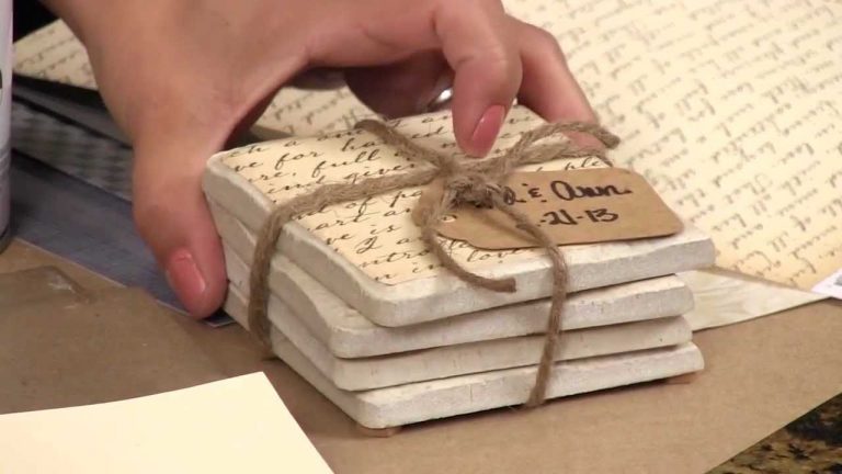 Greek Stone Coasters Boxed set of 4